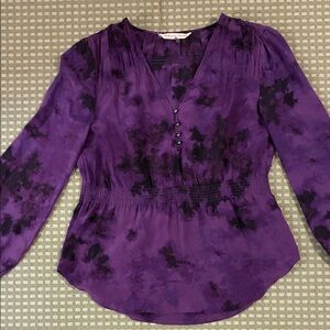 NWT Rebecca Taylor silk tie dye blouse